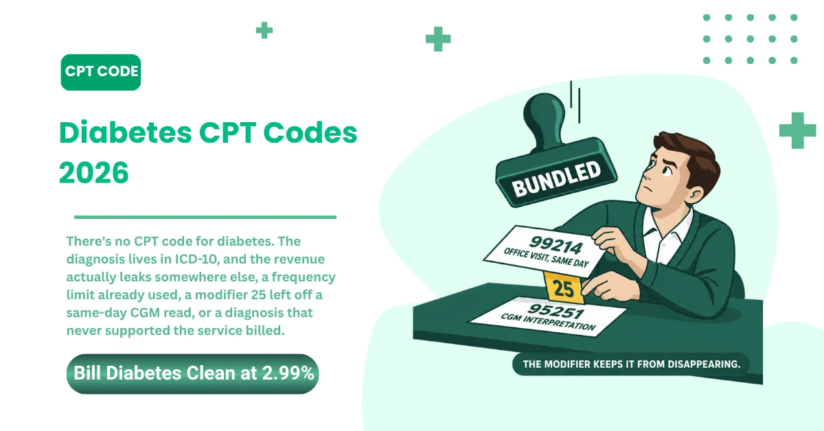 Diabetes CPT Codes 2026: Every Code, Frequency Limit, and Denial Fix
